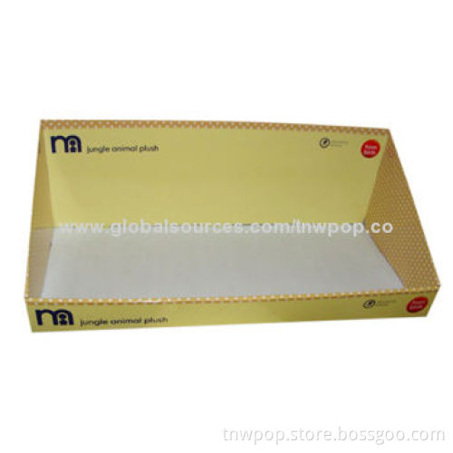 PDQ display corrugated box, strong, stable, supermarket use, display or show products, customized